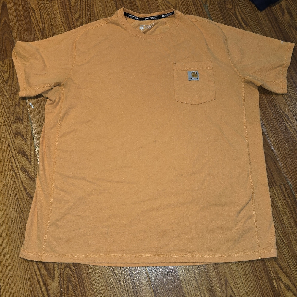 CARHARTT Men's Relaxed Fit Short Sleeve Tee in Orange